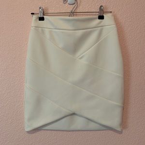 Express High Low Cream White Mini Skirt